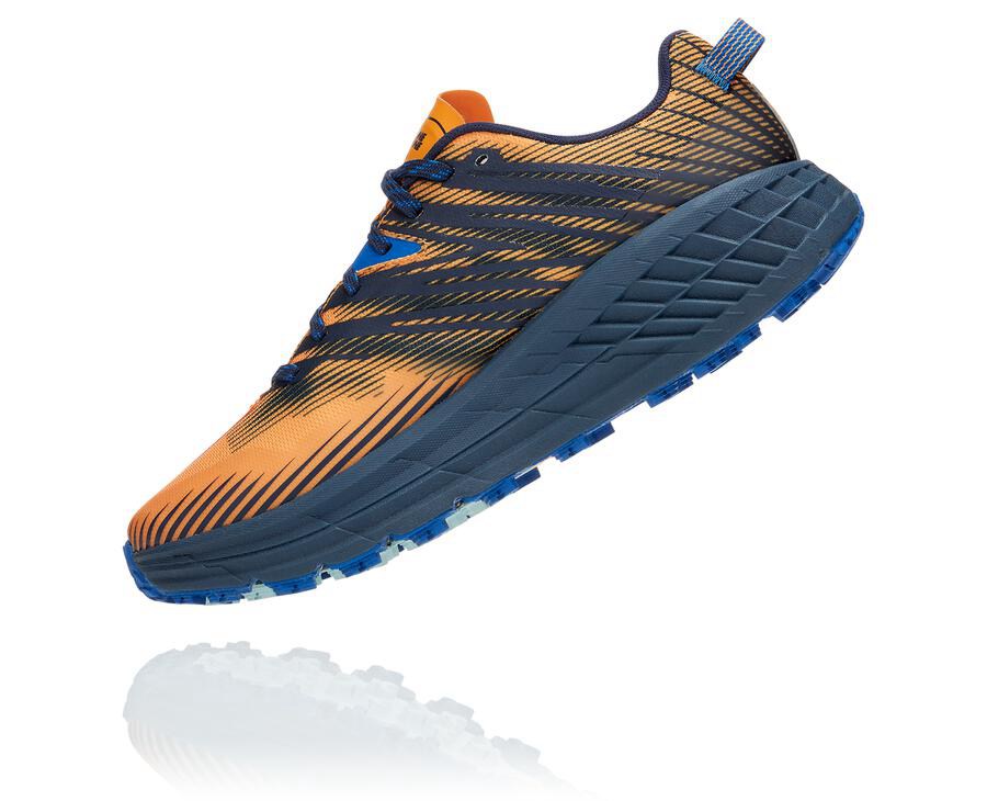 Hoka One One Trail Schoenen Heren - Speedgoat 4 - Oranje/Zwart - MN6438107